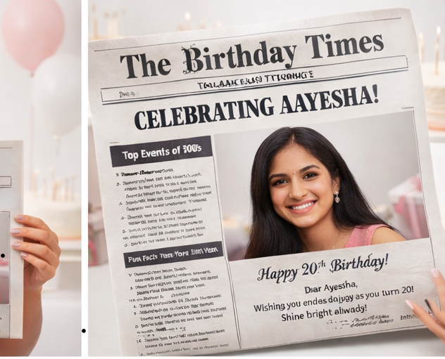 The Birthday Times – Personalised Photo Edition