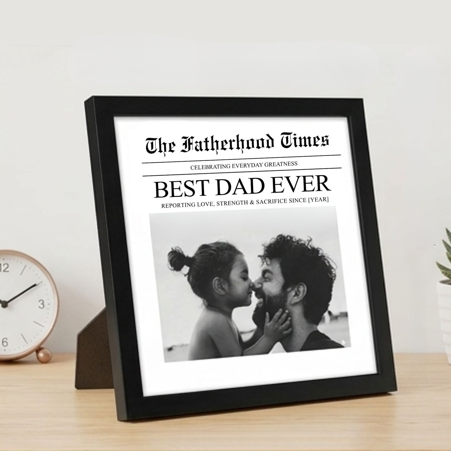 The Fatherhood Times - Personalized Newspaper Frame