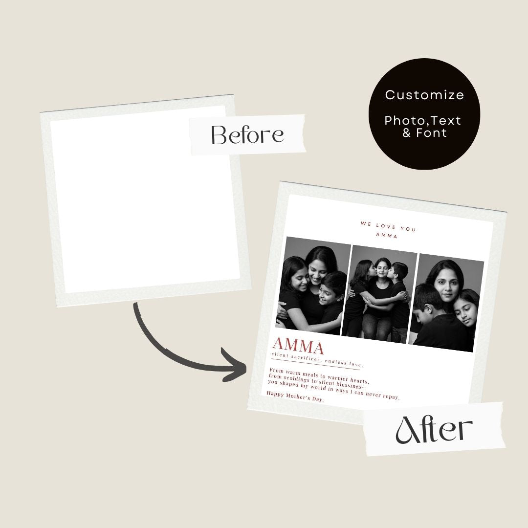 Personalized Photo Frame for Amma/Mom