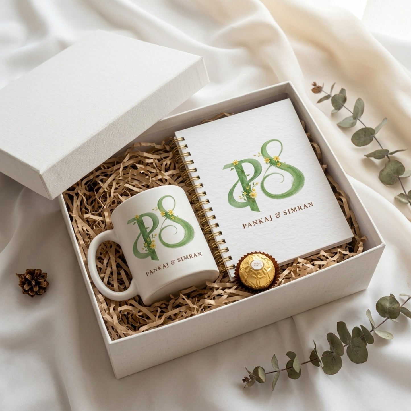 Personalized Coffee Mug & Custom Notebook Gift Set