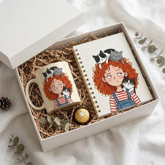 Personalized Coffee Mug & Custom Notebook Gift Set
