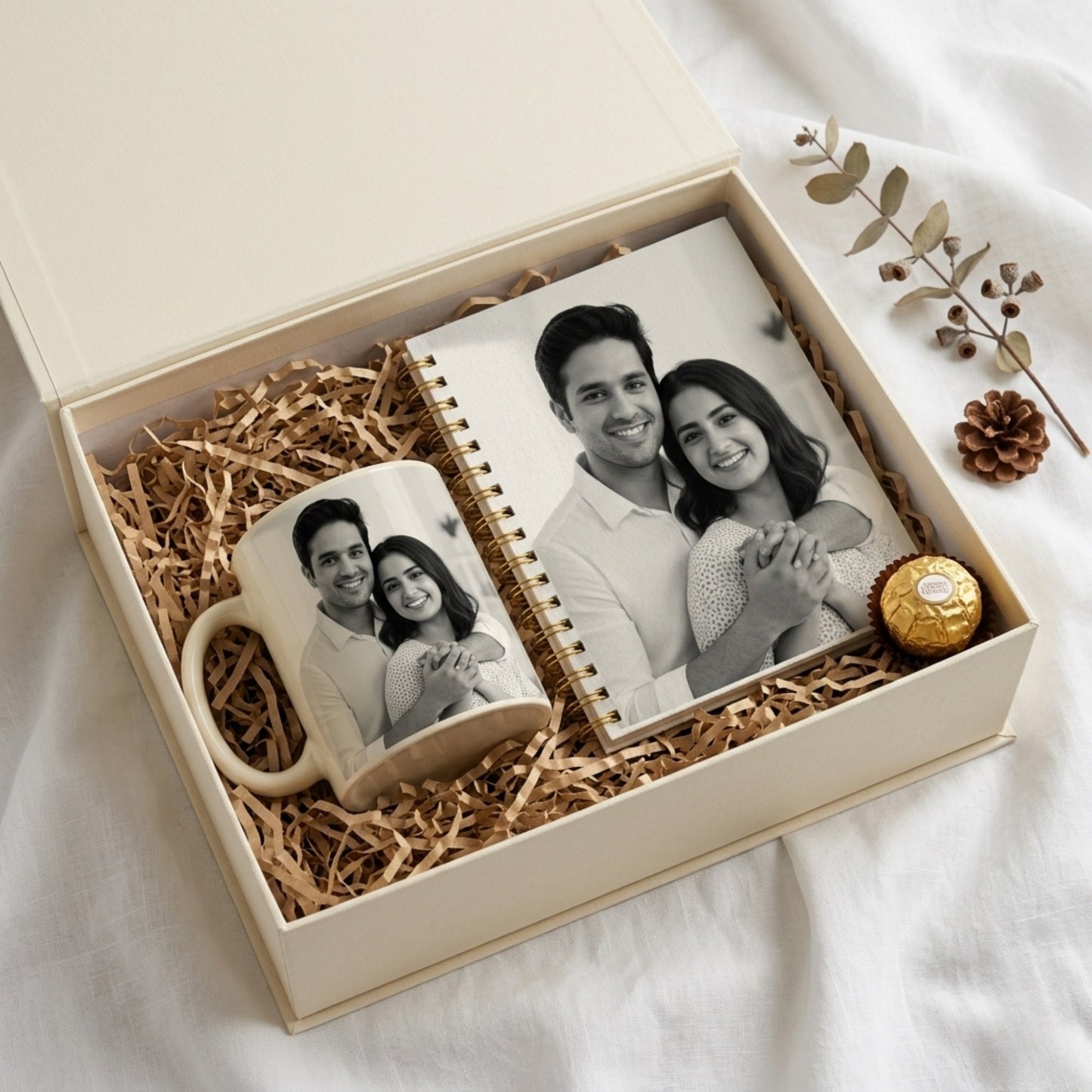 Personalized Coffee Mug & Custom Notebook Gift Set